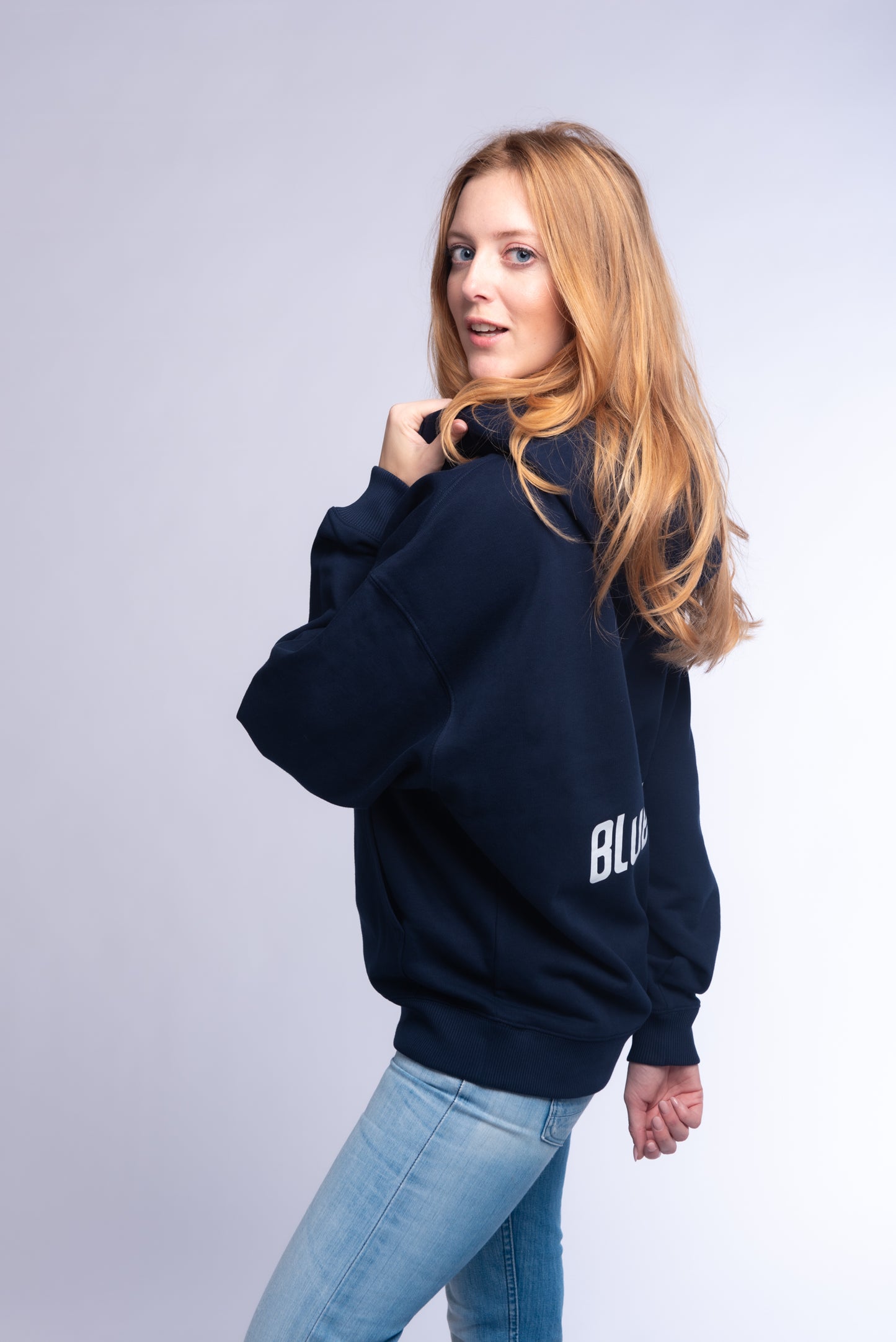 Relaxed hoodie sweat French Navy