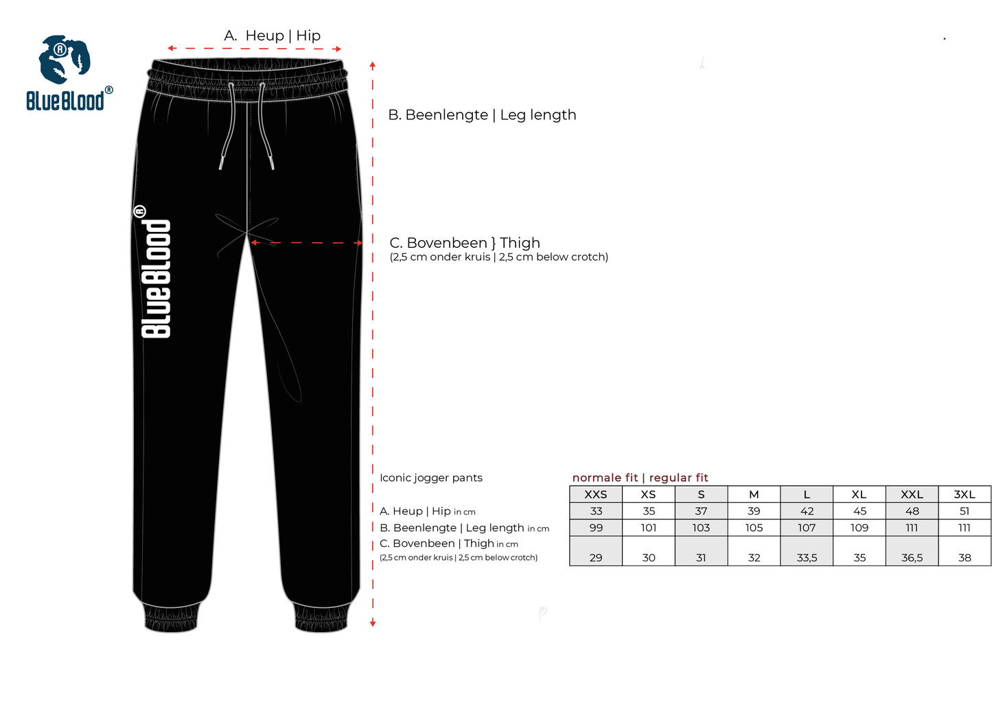 Iconic jogger pants French Navy