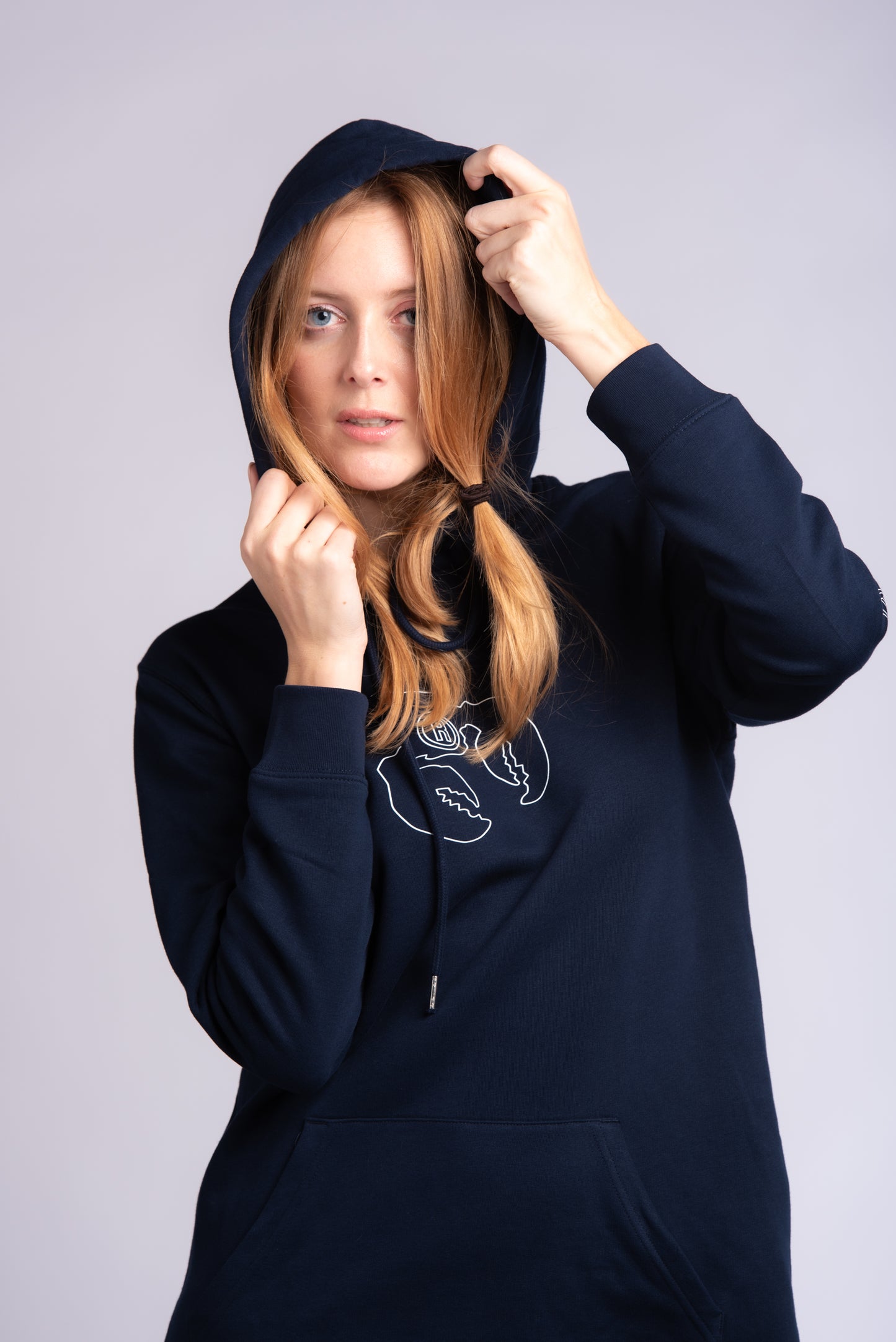 Hoodie dress French Navy