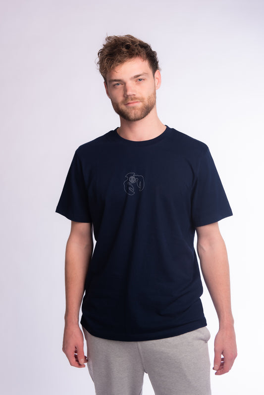 Round neck t-shirt French Navy