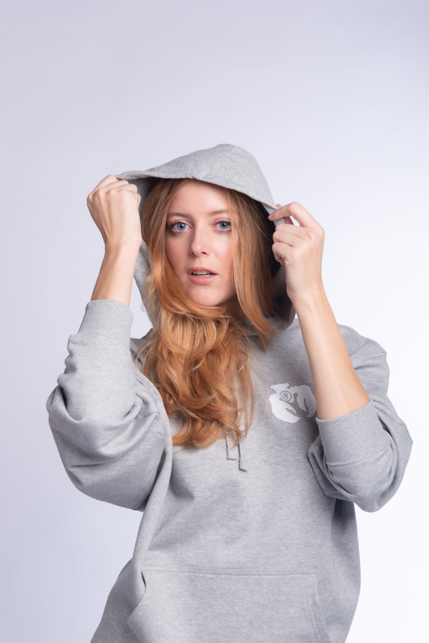 Relaxed hoodie sweat Heather Grey