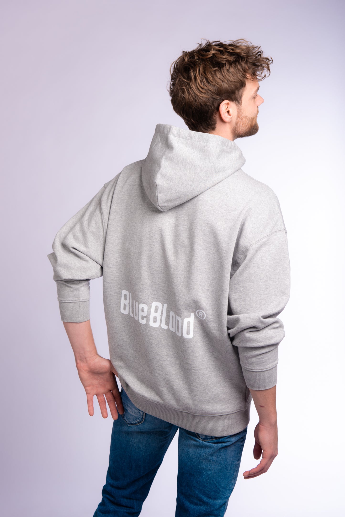 Relaxed hoodie sweat Heather Grey