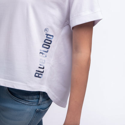 Oversized rolled sleeve t-shirt White