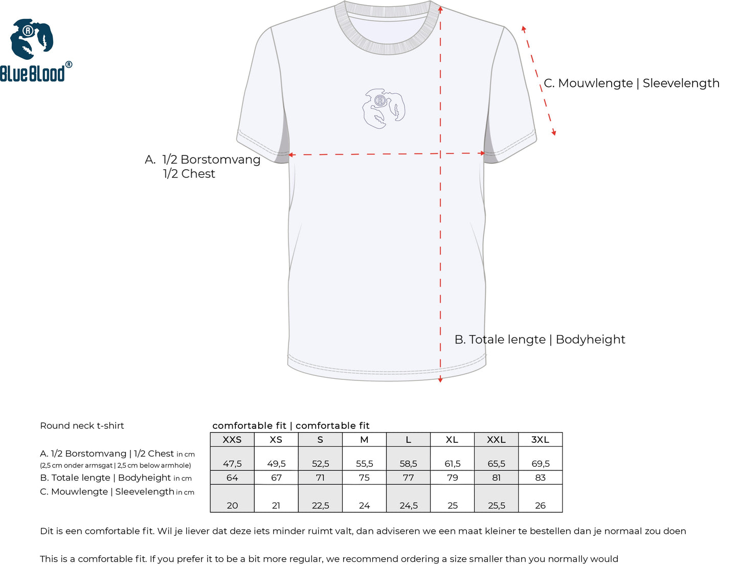 Round neck t-shirt White