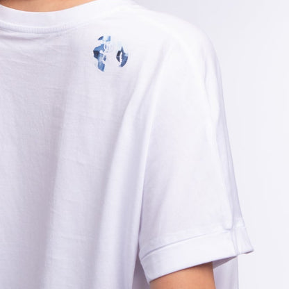 Oversized rolled sleeve t-shirt White